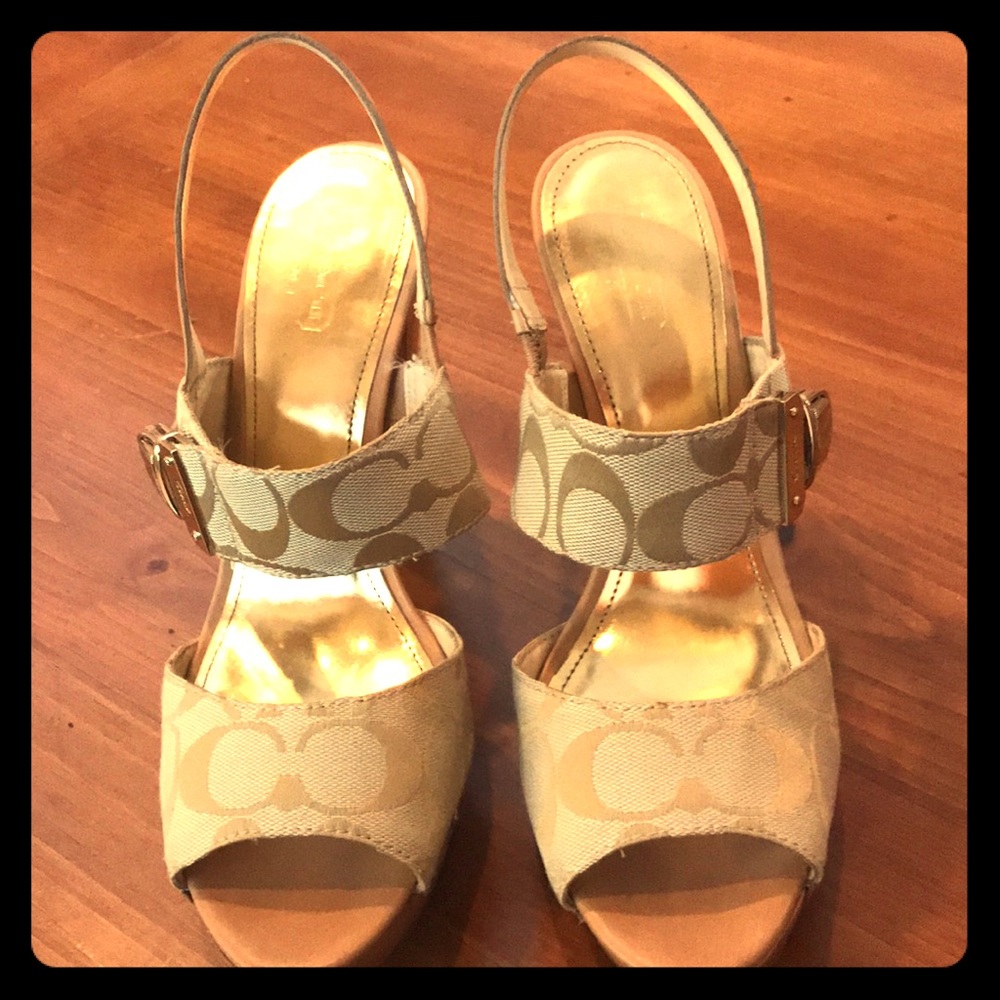 Coach sandals/heels